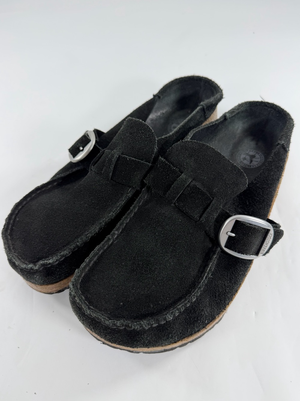 Birkenstock Buckley Black Suede Clogs Mule Shoes EU 41 Narrow
